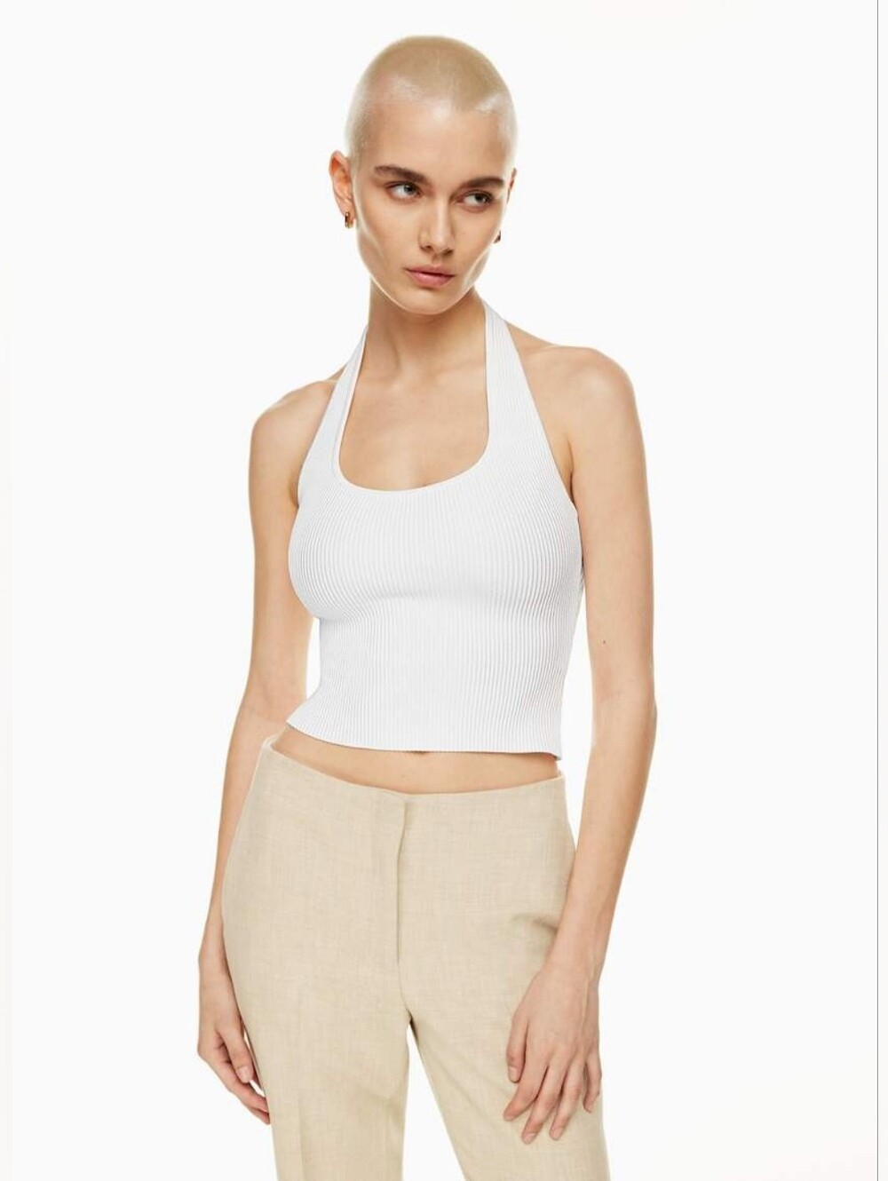 aritzia x Babaton sculpt knit halter tank